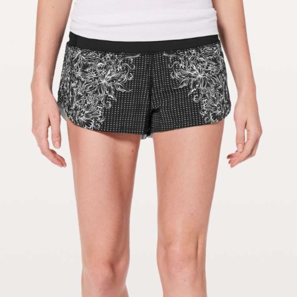 Lululemon Speed Up Short *2.5" Infinity Speed Up Short Alpine White Black 4 - Picture 5 of 15